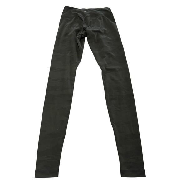 Lululemon Leggings Womens 2 Savasana Camo Fatigue Green Wunder‎ Under Luxtreme - Picture 5 of 11